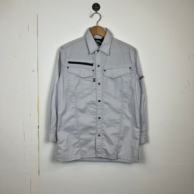 T207 JPN Z-DRAGON 회색 포켓디테일 셔츠 M