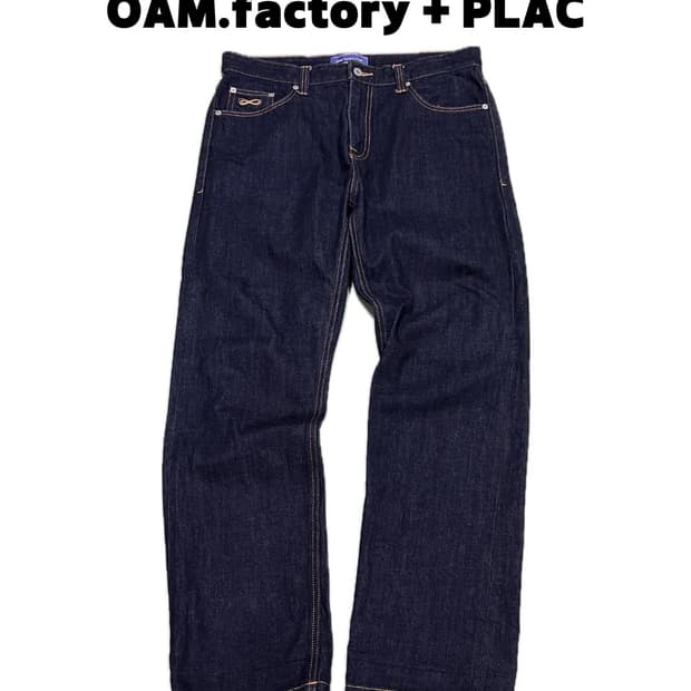 OAM.Factory X PLAC 스트레이트 핏 생지 데님 팬츠