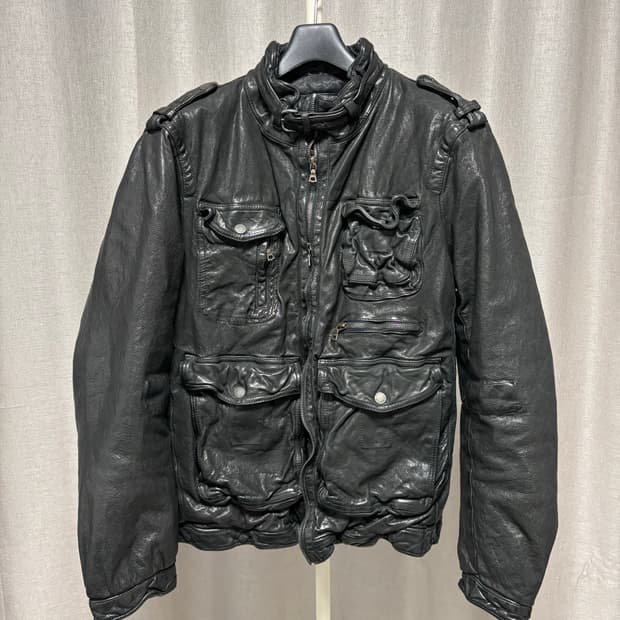 닐바렛 가죽자켓 쭈글이 레더