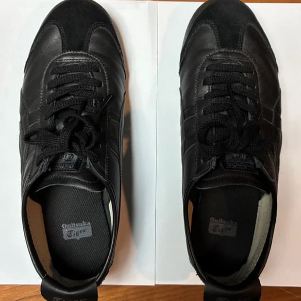 오니츠카타이거 멕시코66 올블랙 265사이즈