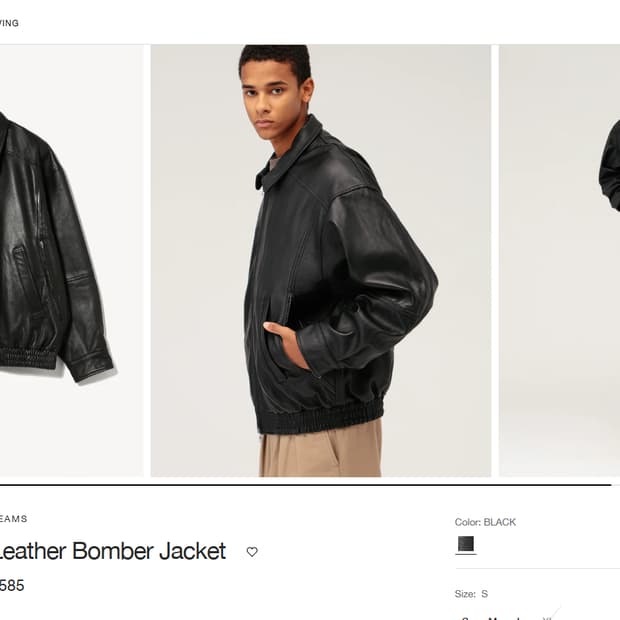 빔즈 양가죽 자켓 M 사이즈