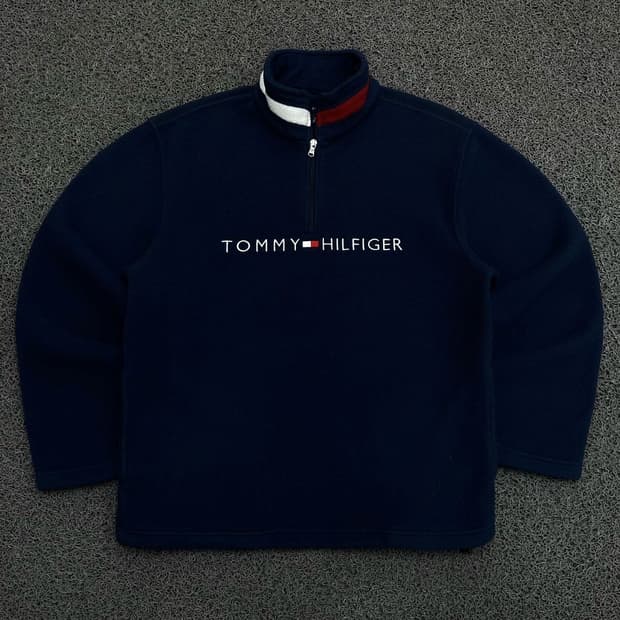 Tommy Hilfiger 90,s 스팰아웃 자수 플리
