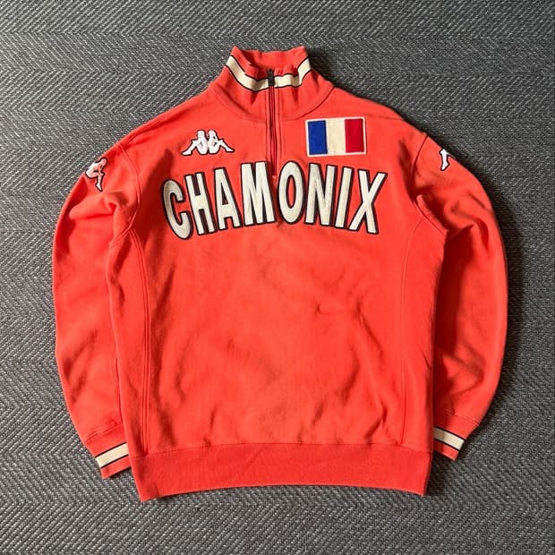 90s KAPPA CHAMONIX 반집업 빈티지 스웨셔츠 (105)