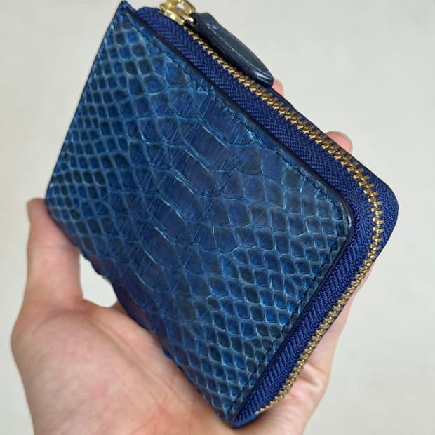 PYTHON LEATHER 컴팩트한 파이썬 가죽 지갑