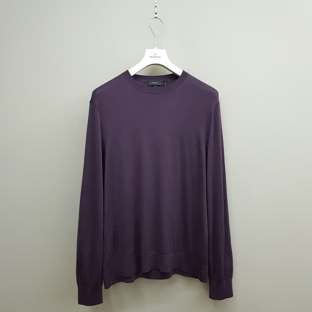 띠어리 Theory 퍼플 울 크루넥 니트 XL사이즈