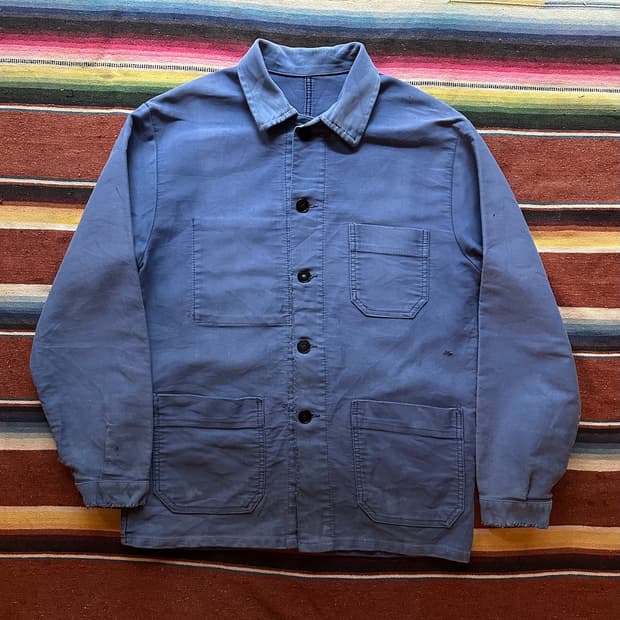 60s 빈티지 프렌치 몰스킨 워크 자켓