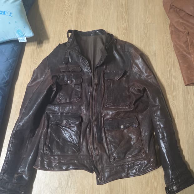 브라운 양가죽자켓 105