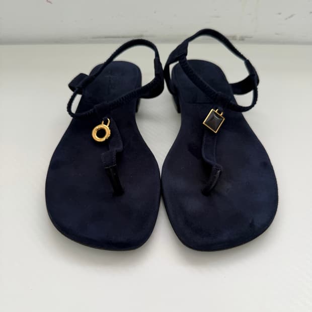 정품) Loro Piana 로로피아나 민딜 스웨이드 샌들 35.5