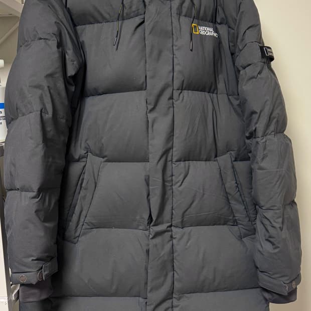 내셔널지오그래픽 롱패딩 챠콜