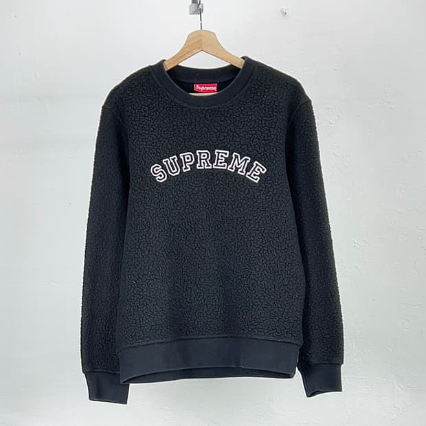 슈프림 17fw 폴라텍 딥 파일 플리스 크루넥