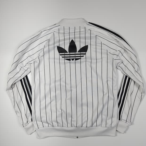 아디다스 파이어버드 빅로고 스트라이프 져지