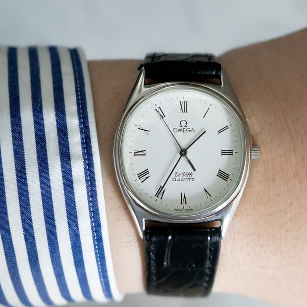 오메가 드빌 엘립스 빈티지 쿼츠 시계