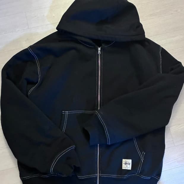 스투시 더블페이스 후드 집업 L 사이즈  상태  9.5/10  사진 찍고