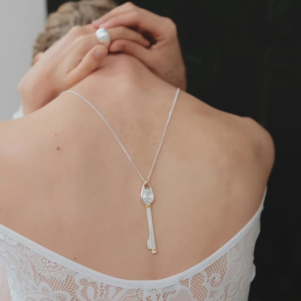 본에뜨 목걸이 Santal key neckless 925 silver