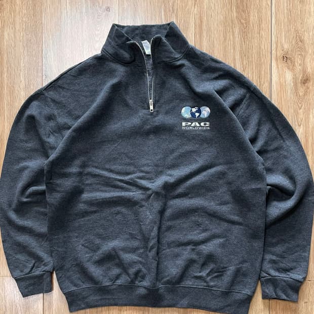 택포) USA 빈티지 하프집 쿼터집 스웻셔츠 맨투맨