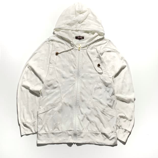 신디 빈티지 하트 슬리브 후드집업 