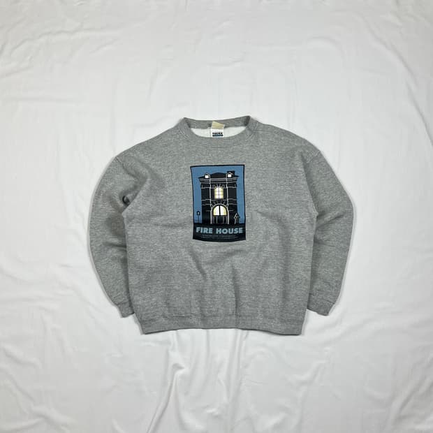 90‘s 고스트버스터즈 파이어하우스 프린트 스웻셔츠 맨투맨