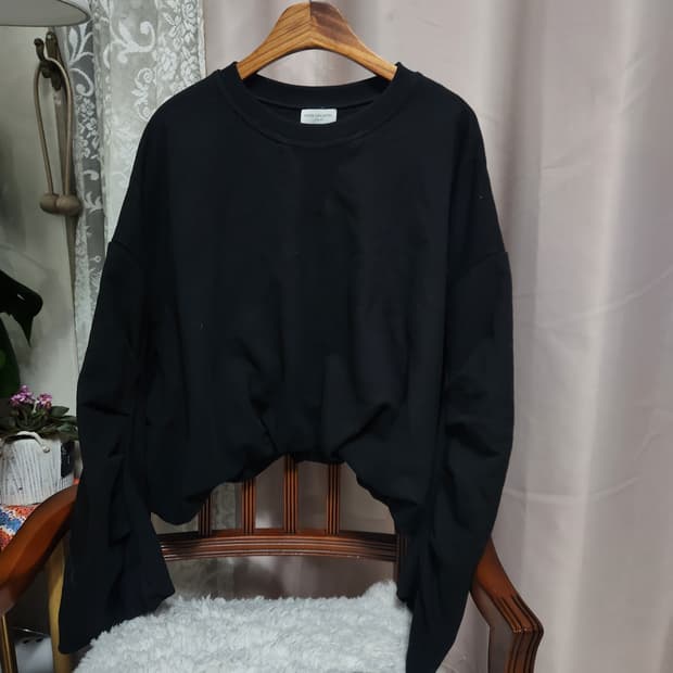 드리스 반노튼 주름 크롭면티셔츠