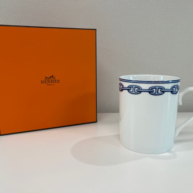 에르메스 샹달 블루 머그컵 1P 세트 HERMES