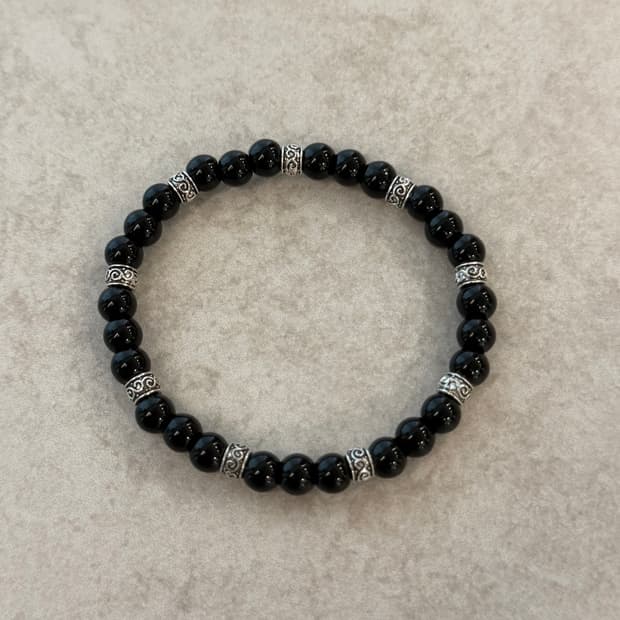 화산석 산호 포인트 팔찌