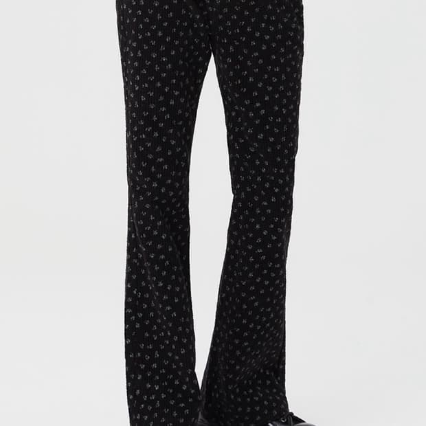 키르시 플라워 패턴 코듀로이 팬츠