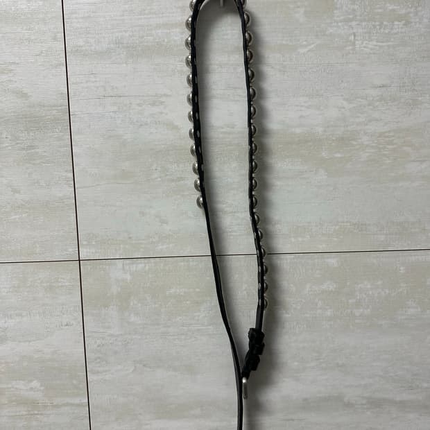 앤드뮐 미스터 스터드 슬림 레더 벨트 os 