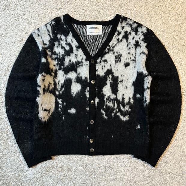 노매뉴얼 NOMANUAL PPS HAIRY 가디건 블랙