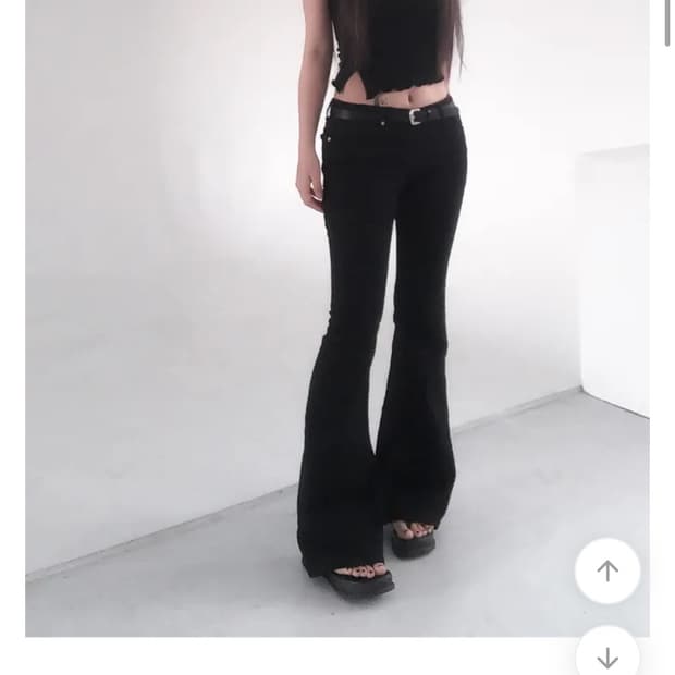 Ootj 부츠컷 로우라이즈 데님 바지 팬츠