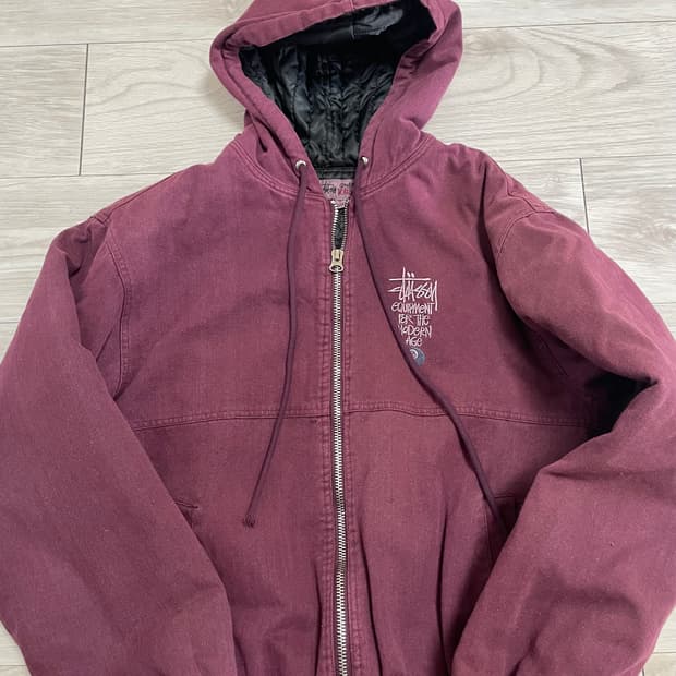 스투시 캔버스 인슐레이티드 워크 자켓 퍼플