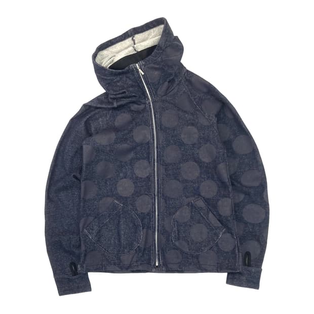 Sousou dot hood zip up