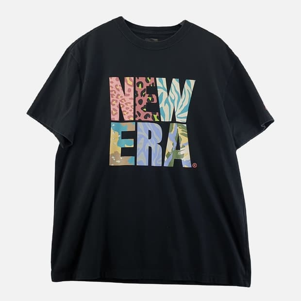 뉴에라 블랙 남자 반팔티 XL N8509