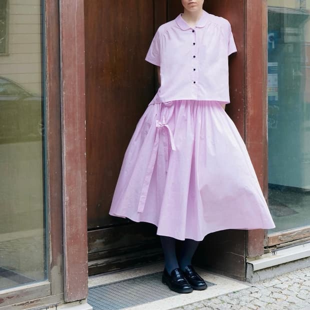 코스모스 COSMOSS DOUBLE STRAP RIBBON SKIRT 