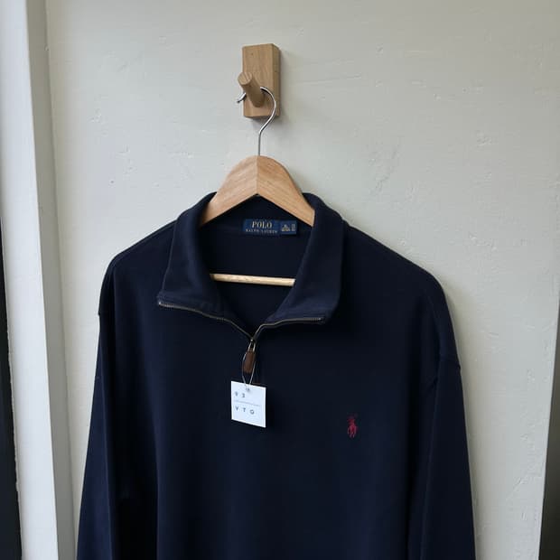 폴로 랄프로렌 블랙 반집업 