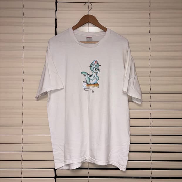 슈프림 Supreme 20SS 다이노소어 공룡 반팔 티셔츠 화이트 L
