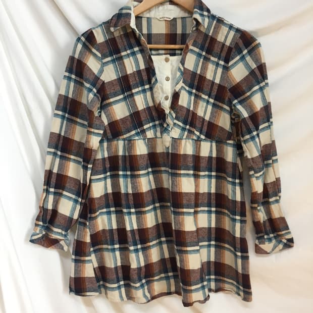 레이어드 모리걸 체크원피스