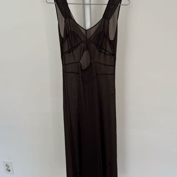 sheer long dress