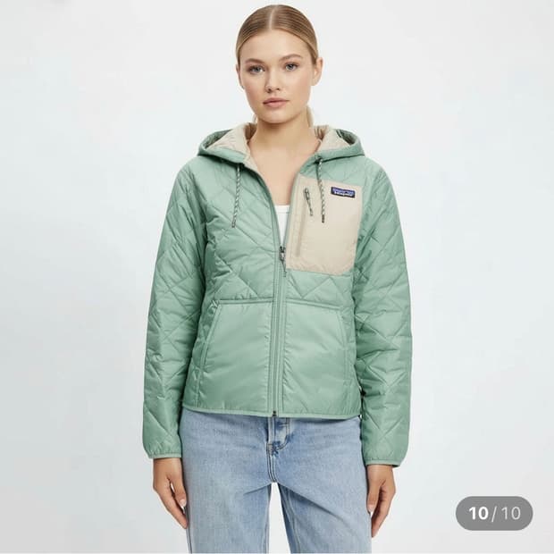 파타고니아 다이아몬드 퀄티드 봄버 후디 자켓