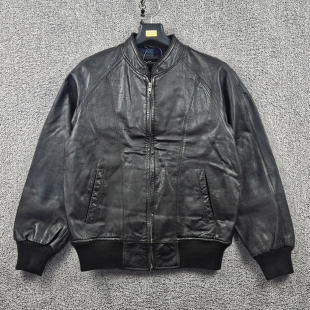 DERUXE 카우 레더 풀집 봄버 자켓 ( L ) / 11169