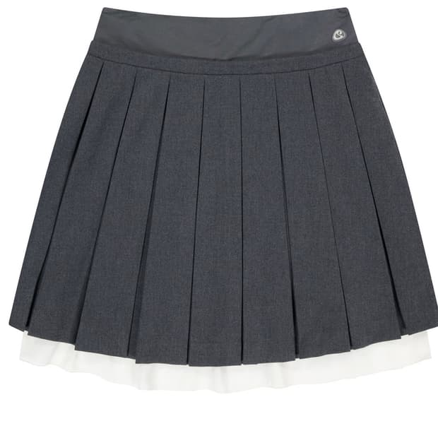 코이세이오 더블 웨이스티드 스커트 그레이 1