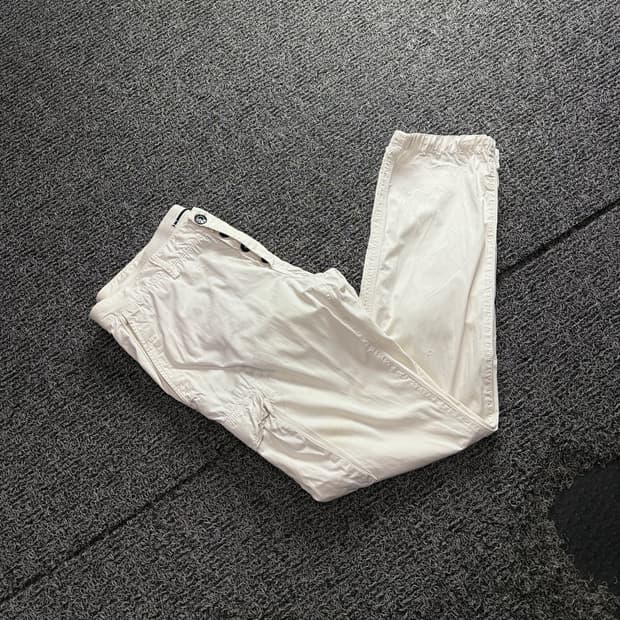 스톤아일랜드 포켓 화이트 밴딩 카고 팬츠 4841