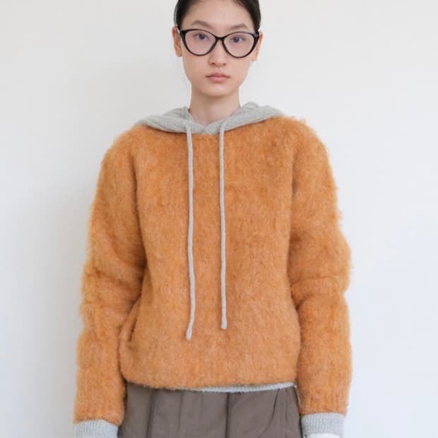 새상품 피키소사이어티 알파카 오렌지 니트