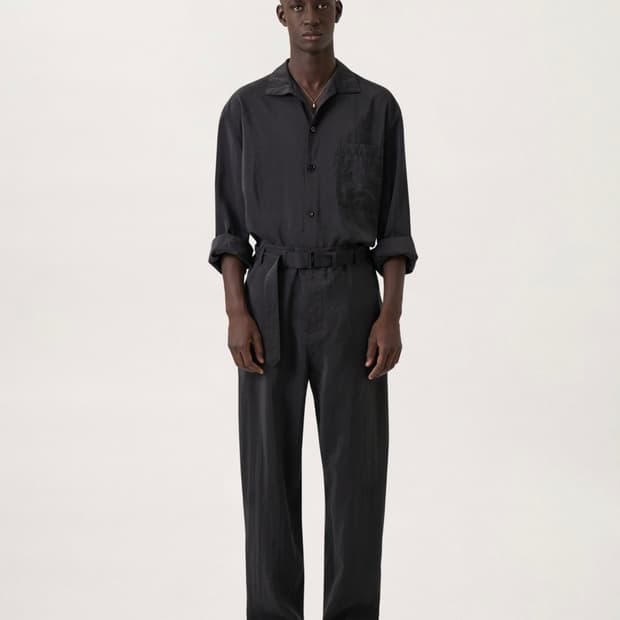 [46] 르메르 드라이실크 벨티드 루즈 팬츠 스퀴드잉크