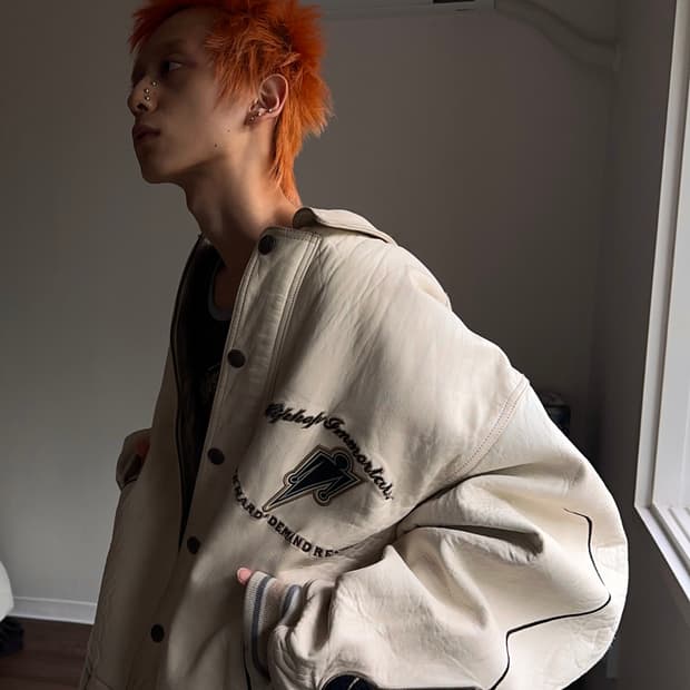 UB Tuff "Mic drop" 콜로서스 오버 레더 자켓