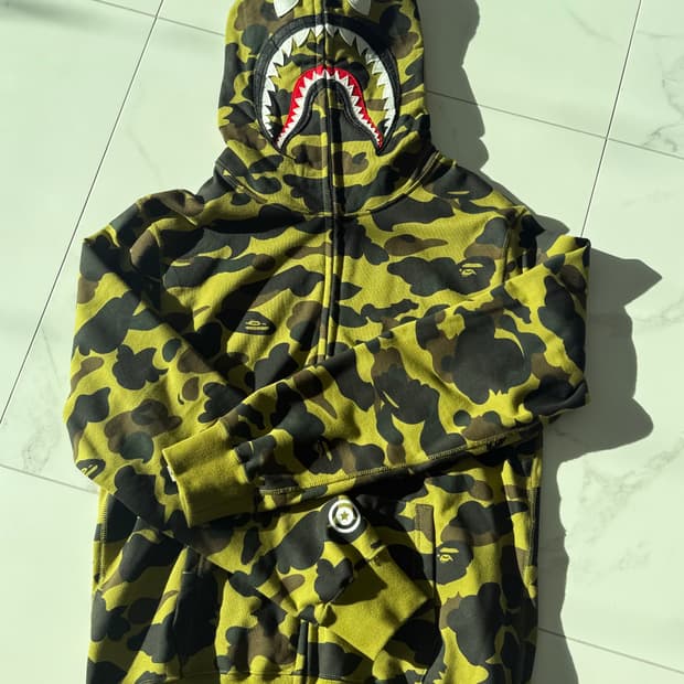 새상품급) 베이프 녹계 후드집업 M