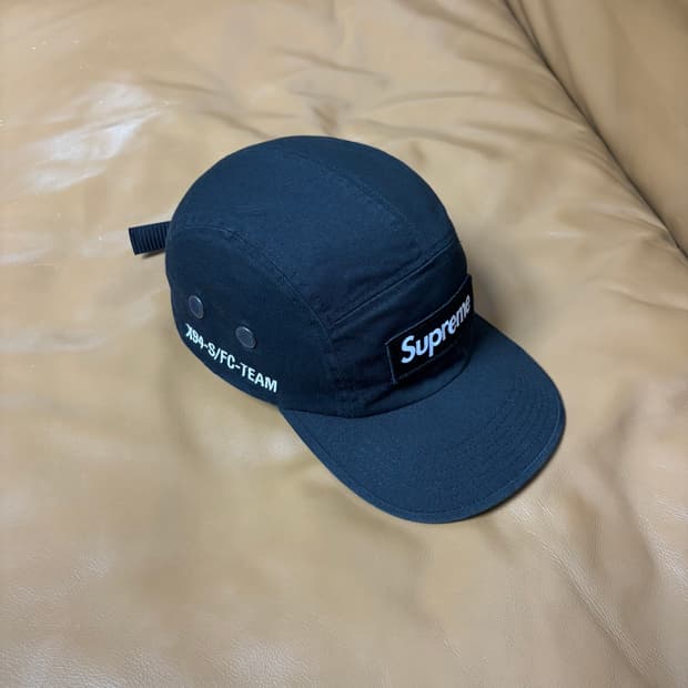 슈프림 캠프캡 모자 박스로고 22ss 밀리터리 블랙