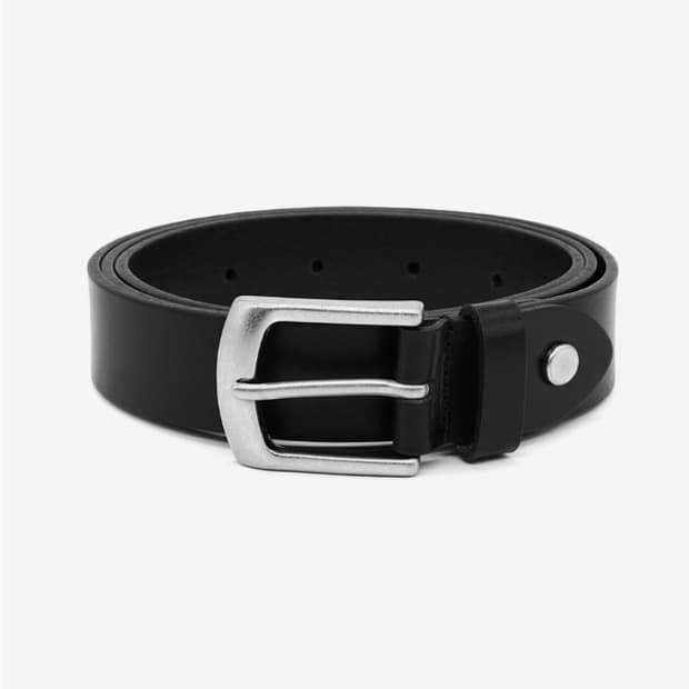인사일런스 미니멀 레더 벨트 BLACK