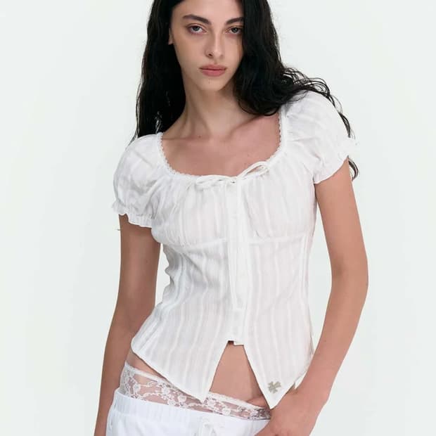 2000아카이브스 벨라 블라우스 화이트 