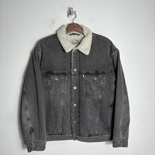 Levis 리바이스 실버택 시어링 카라 그레이 데님 자켓