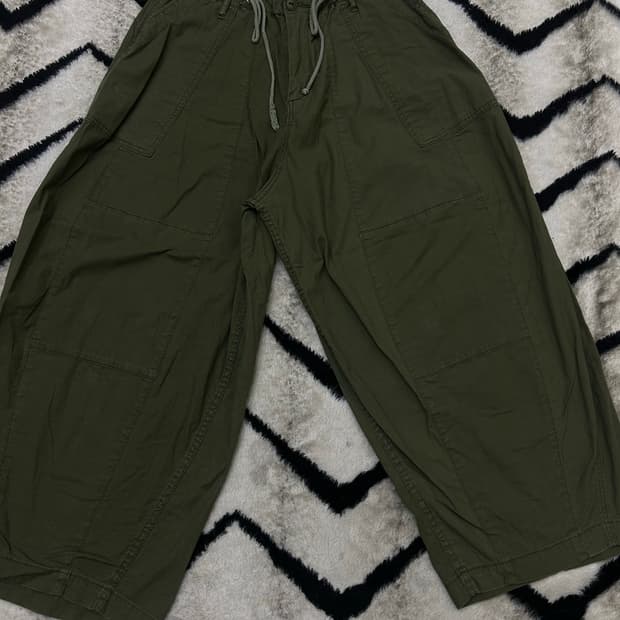 [M]Cube Sugar 코튼 벌룬 팬츠/카키