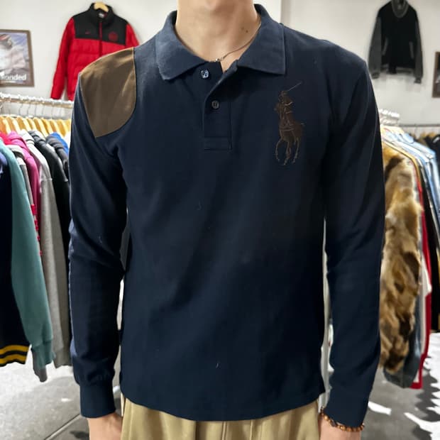 폴로 빅포니 숄더패치 롱카라티